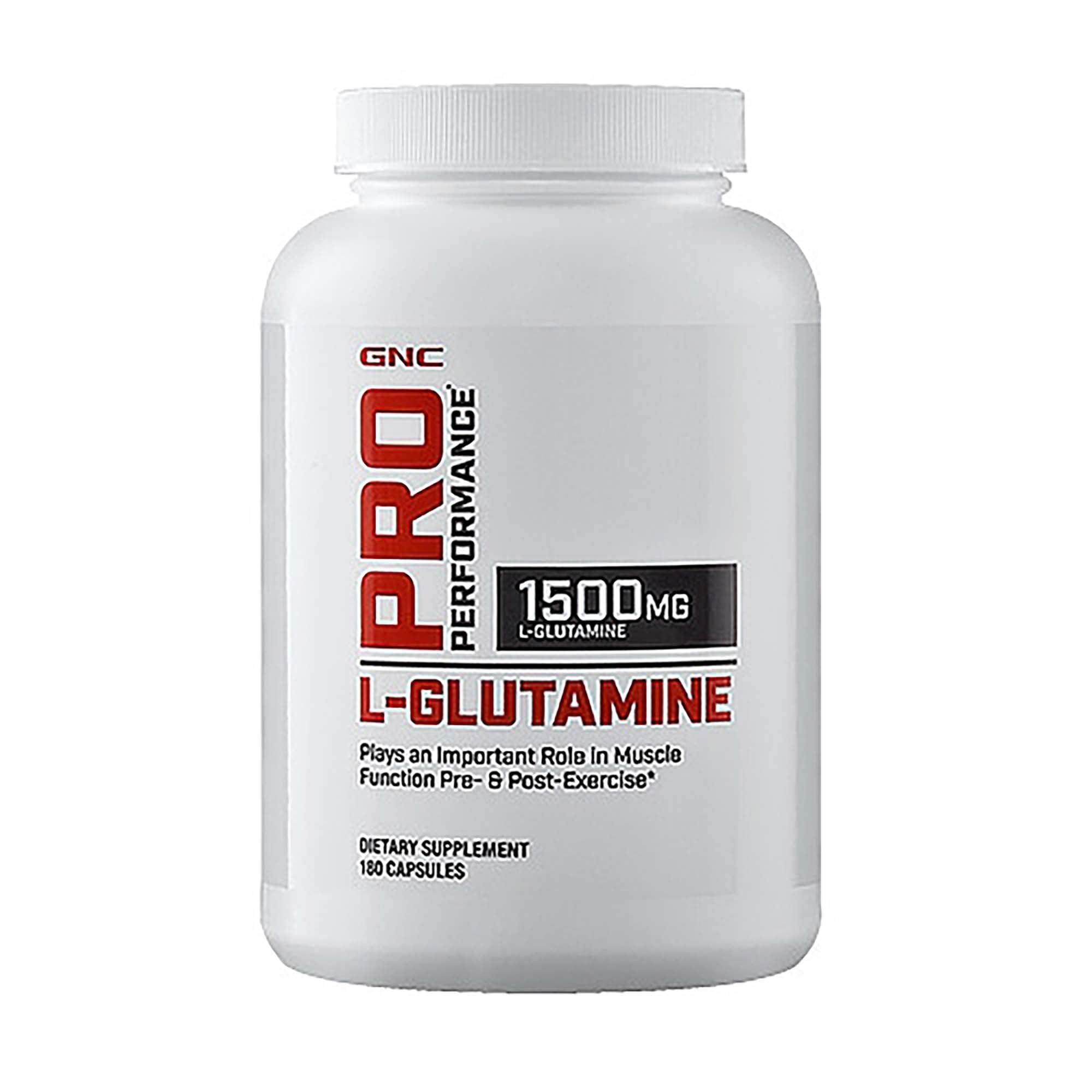 GNC Pro Performance L-Glutamine 180 Capsules Supports Muscle Recovery